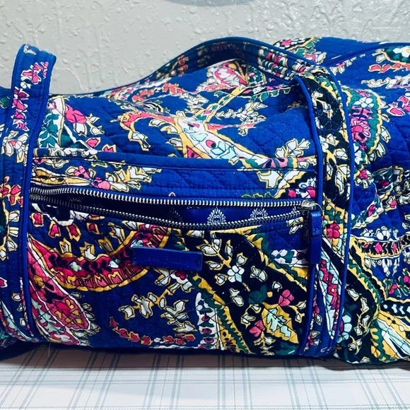 Vera Bradley‎ Blue Rhapsody Paisley Floral Quilted Cotton Backpack Travel Bag Vera Bradley Blue Cotton Floral Print Small Backpack Bag main image 2